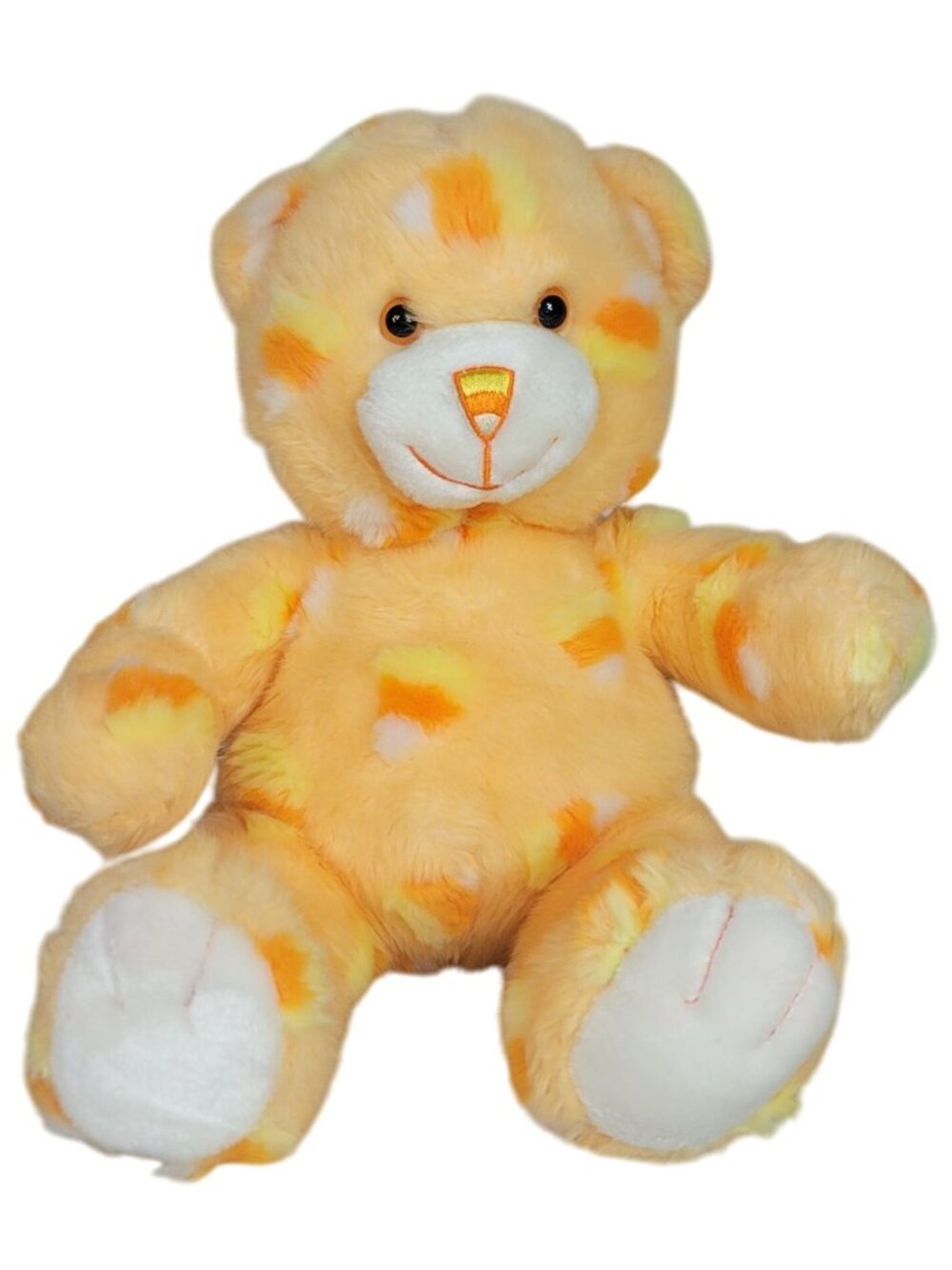 Build A Bear Halloween Candy Corn Bear Plush Orange 15" Embroidered Nose 2005